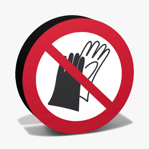 Benutzen von Handschuhen verboten Lampe
