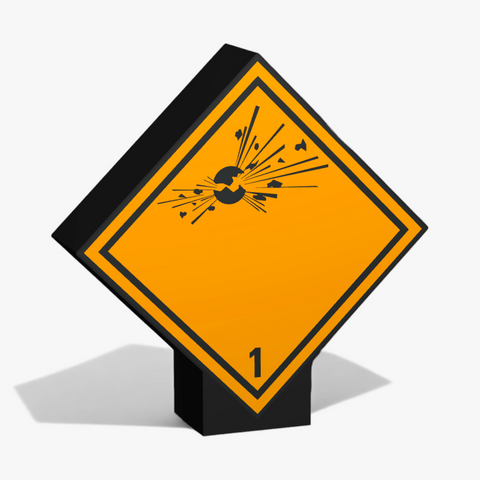 Explosive Stoffe Klasse 1.1 Lampe