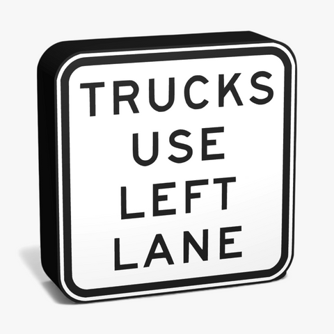 Trucks Must Use Left Lane Lampe