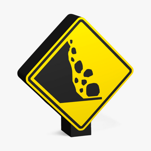 Falling Rocks left Lampe