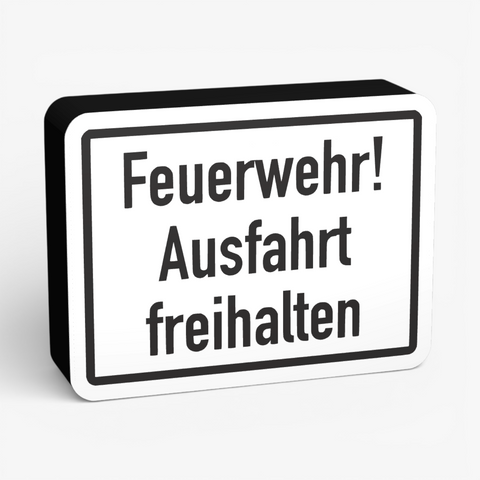 Feuerwehr! Ausfahrt freihalten Lampe