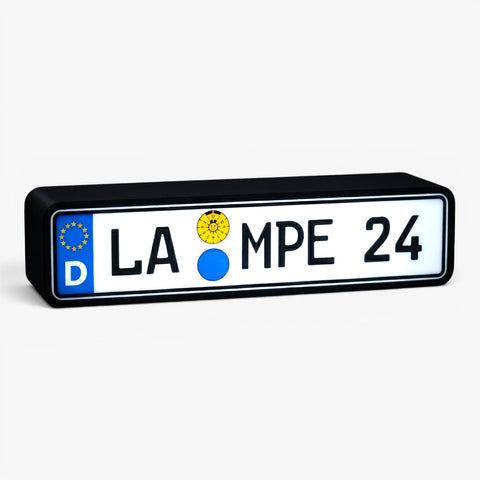 Personalisierbares Auto Kennzeichen Lampe