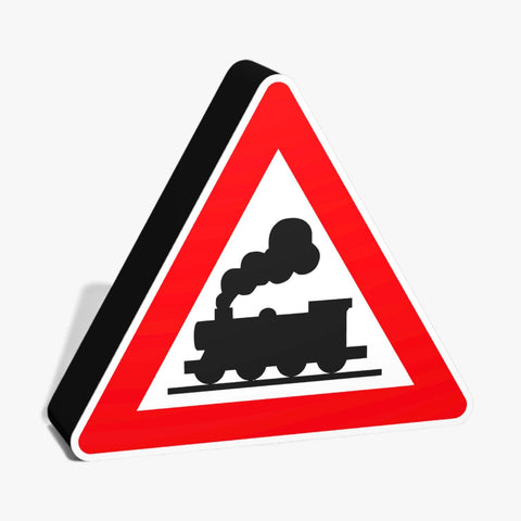 Unbeschrankter Bahnübergang 1971 bis 1992 Verkehrsschild Lampe