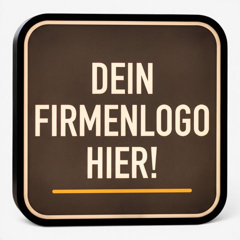 Firmenlogo-Lampe freigestellt