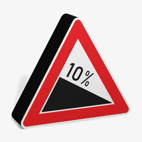 Gefälle 10% Lampe