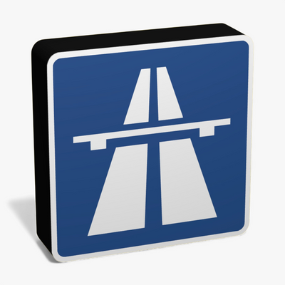 Autobahn Verkehrsschild Lampe