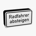 Radfahrer absteigen Lampe