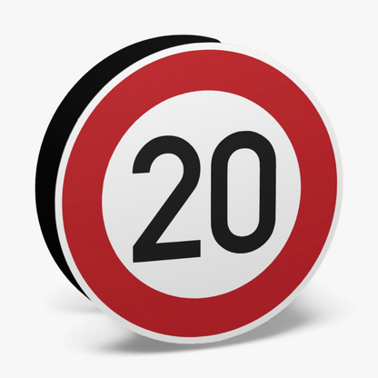 20 KMH Geschwindigkeitsbegrenzung Lampe