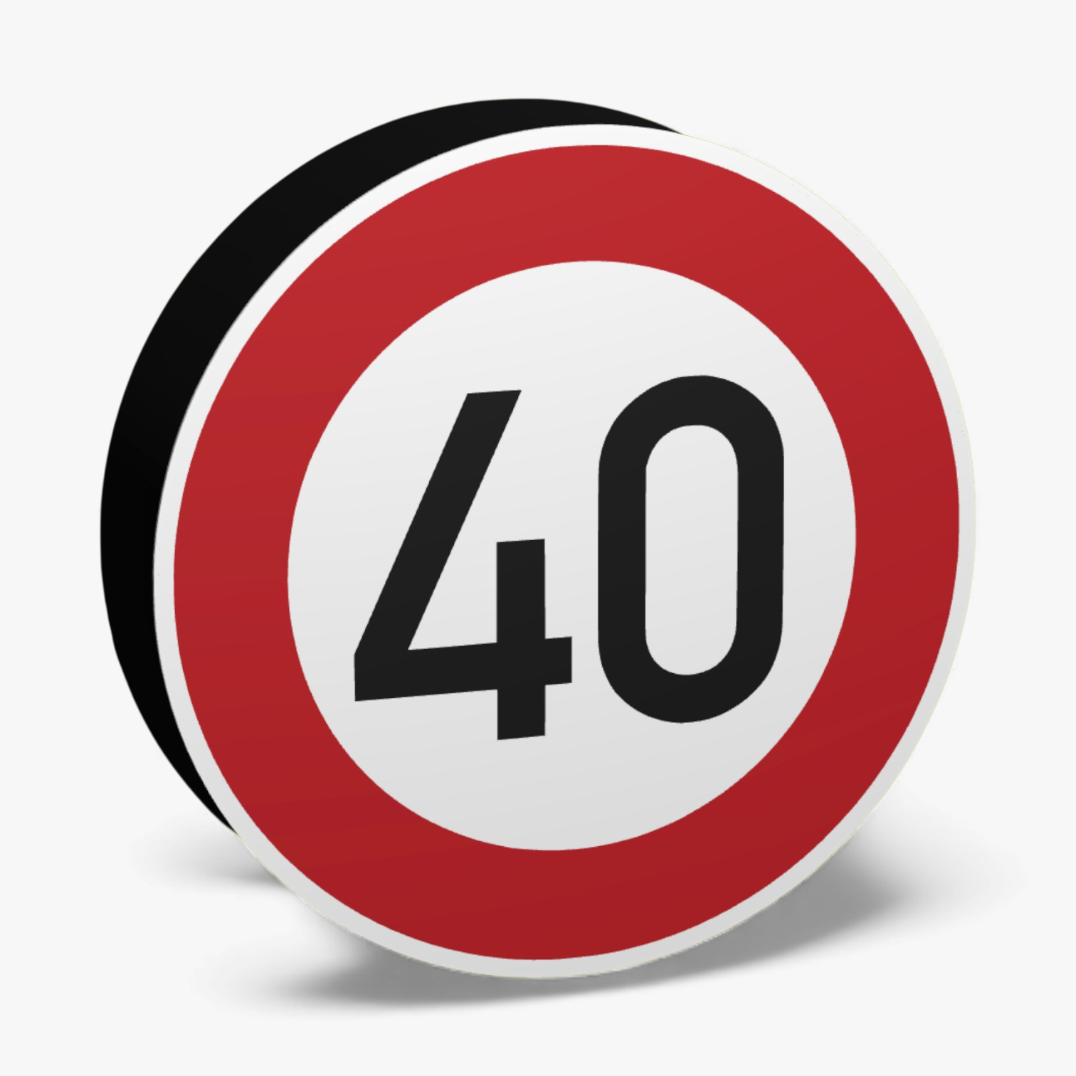 40 KMH Geschwindigkeitsbegrenzung Lampe