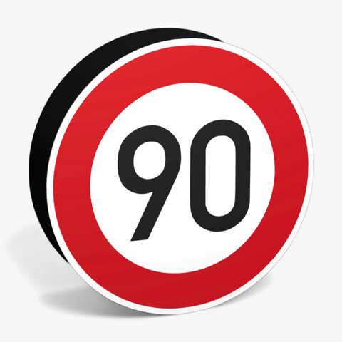 90 KMH Geschwindigkeitsbegrenzung Lampe