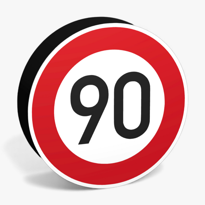 90 KMH Geschwindigkeitsbegrenzung Lampe