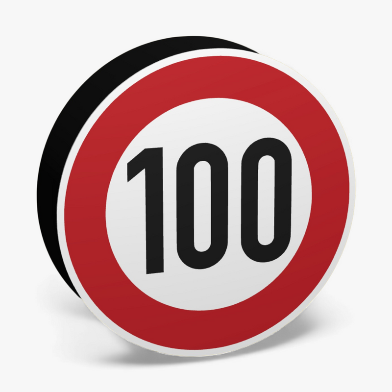 100 KMH Geschwindigkeitsbegrenzung Lampe