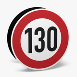130 KMH Geschwindigkeitsbegrenzung Lampe