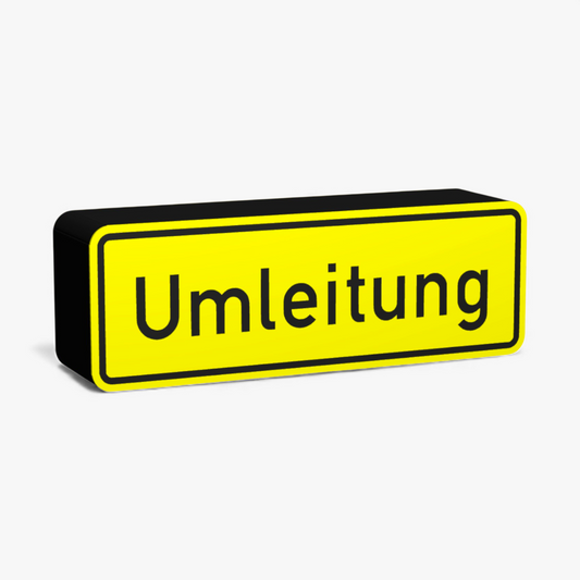 Umleitung Verkehrsschild Lampe