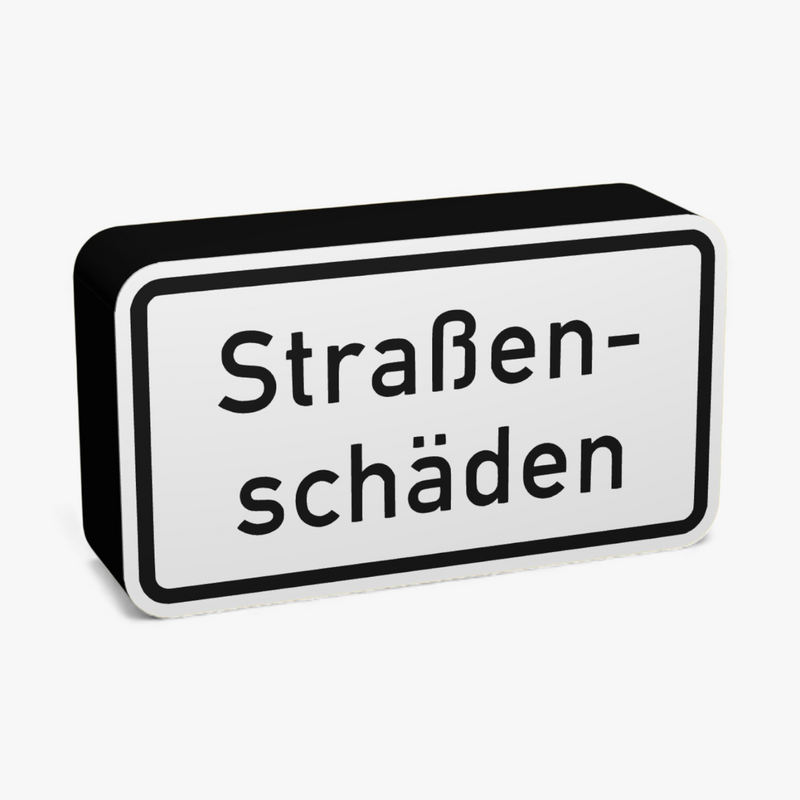 Straßenschäden Lampe