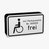 Schwerbehinderte mit Parkausweis Lampe