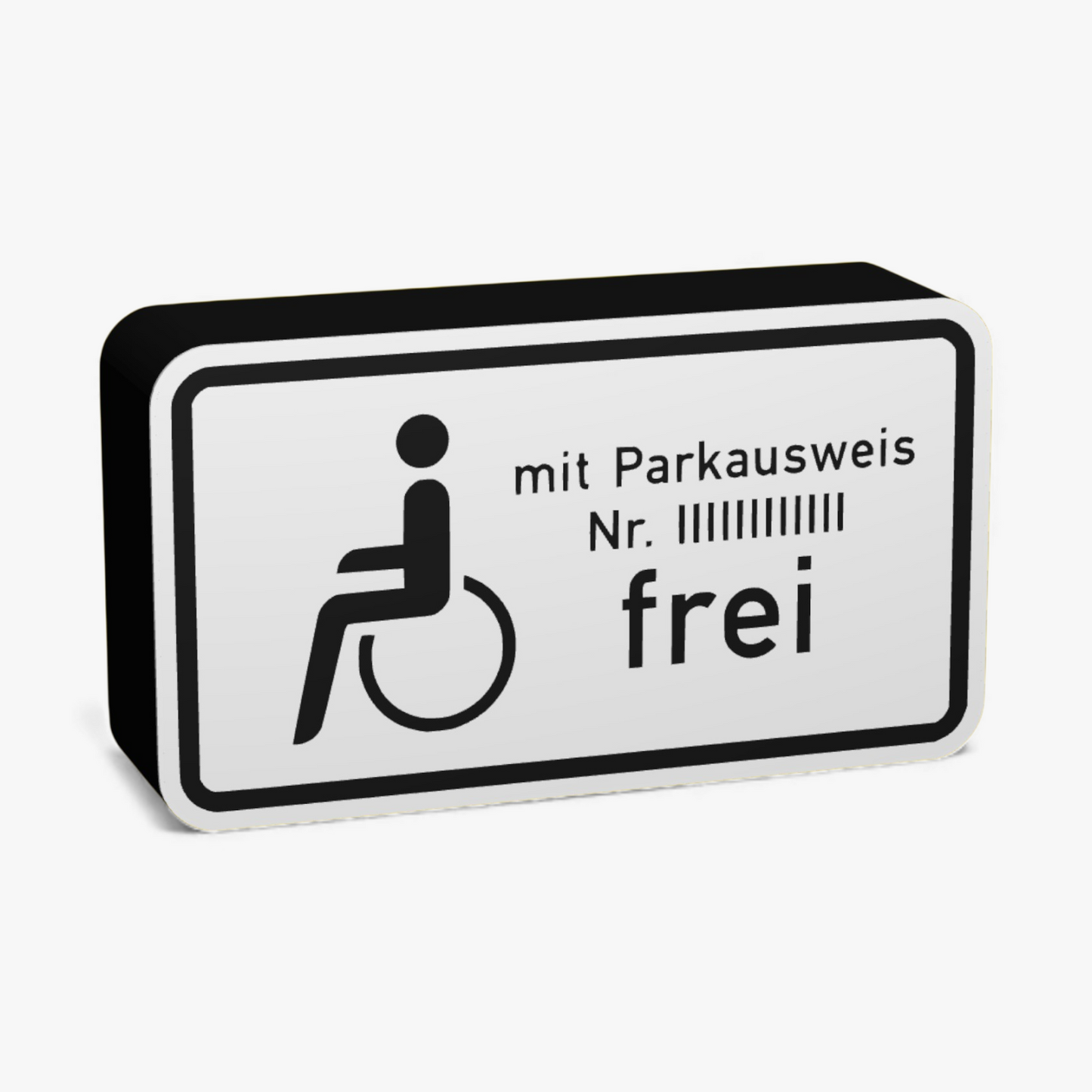 Schwerbehinderte mit Parkausweis Lampe