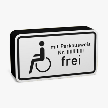 Schwerbehinderte mit Parkausweis Lampe
