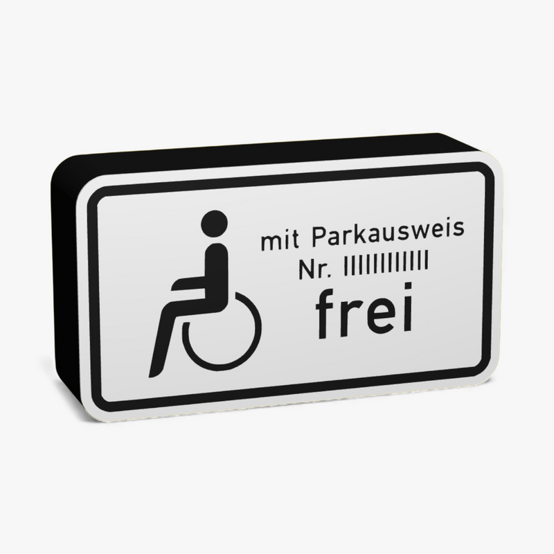 Schwerbehinderte mit Parkausweis Lampe
