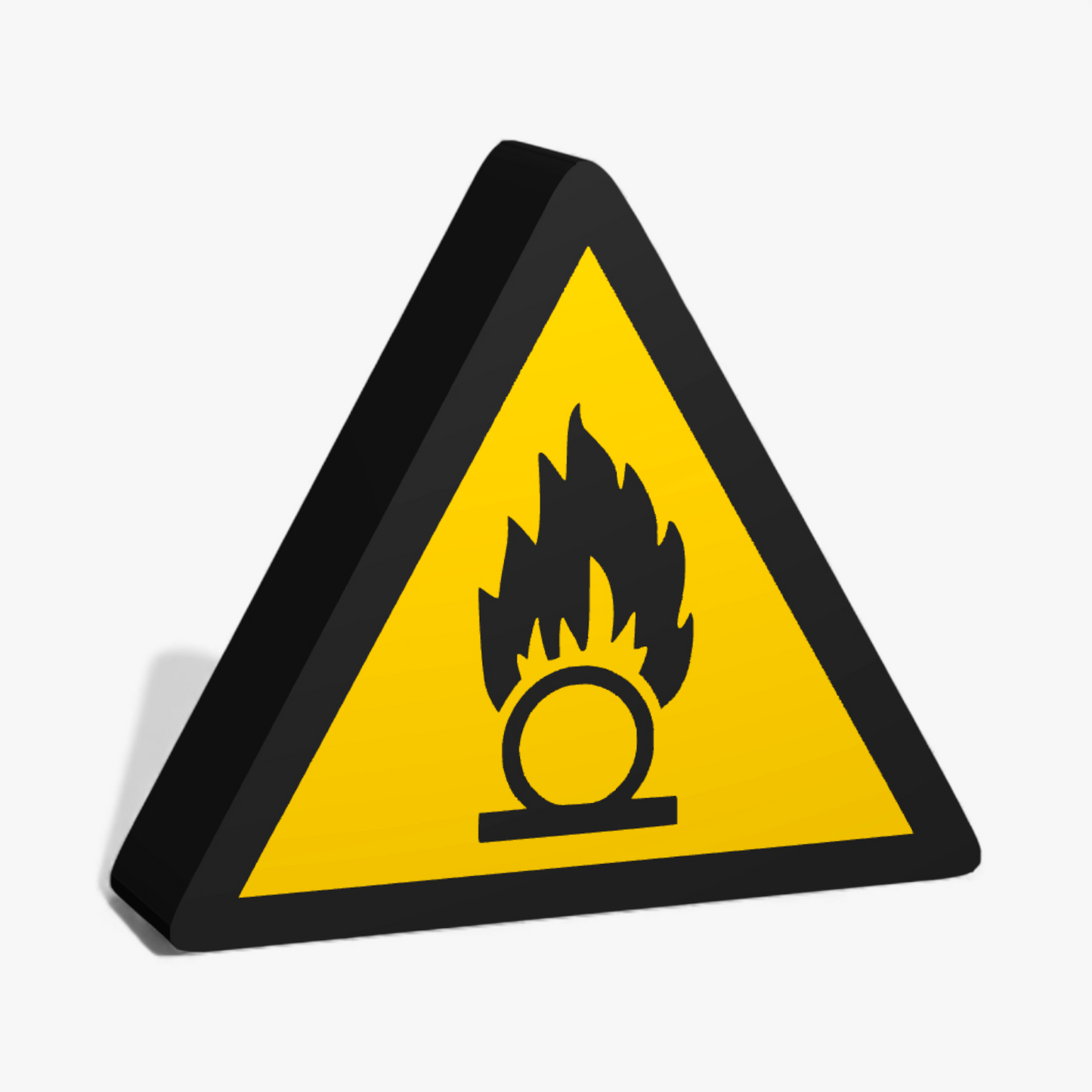 Warnung vor brandfördernden Stoffen Lampe
