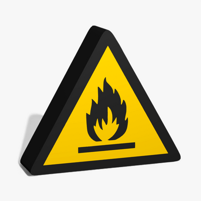 Warnung vor feuergefährlichen Lampe