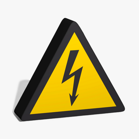 Warnung vor elektrischer Spannung Lampe