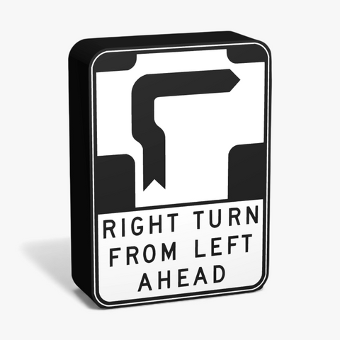 Right Turn from Left Ahead Lampe
