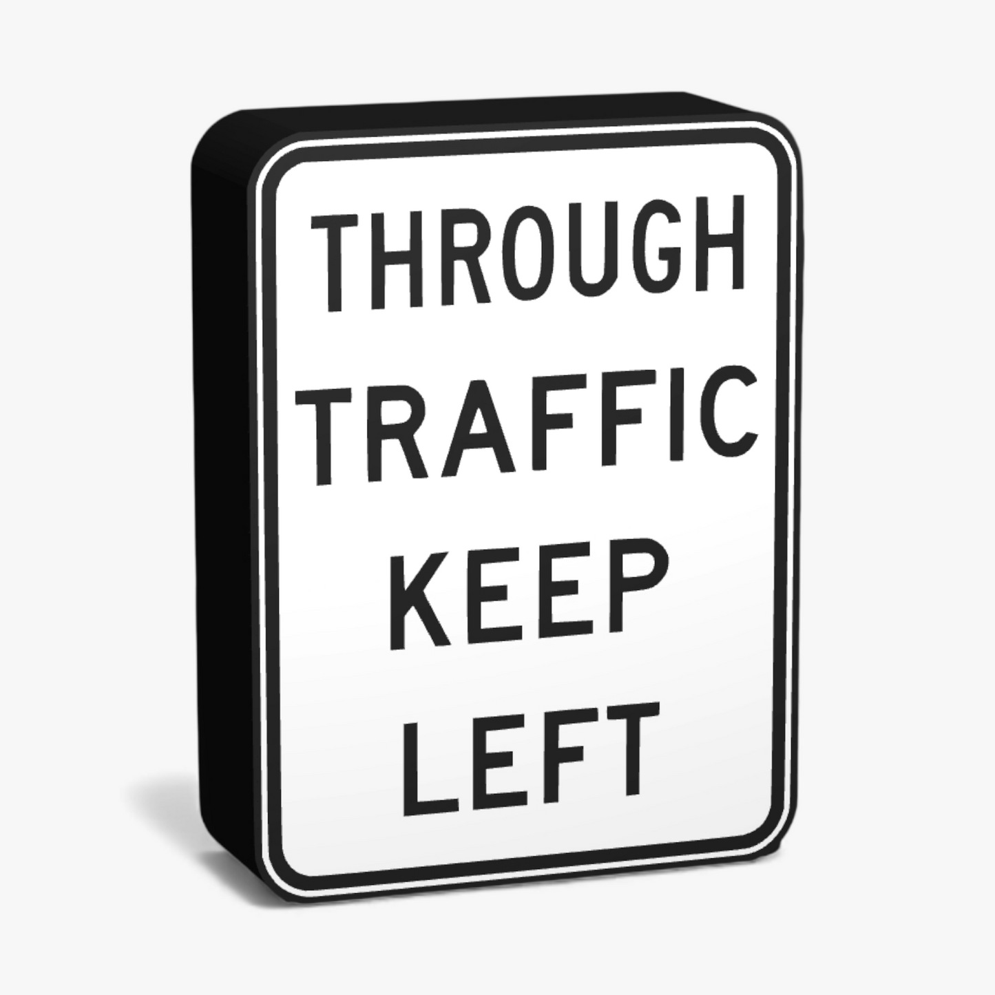 Through Traffic Keep Left Lampe