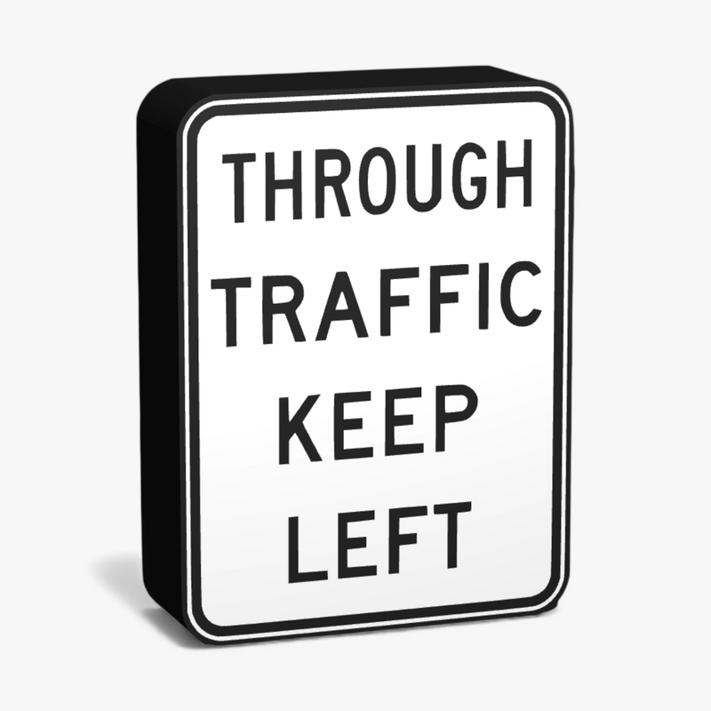 Through Traffic Keep Left Lampe