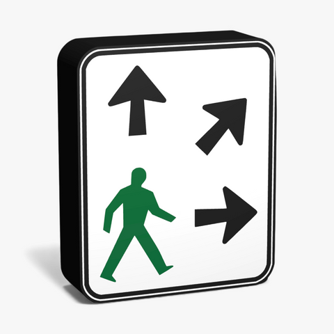Pedestrians may Cross Diagonally 2 Lampe