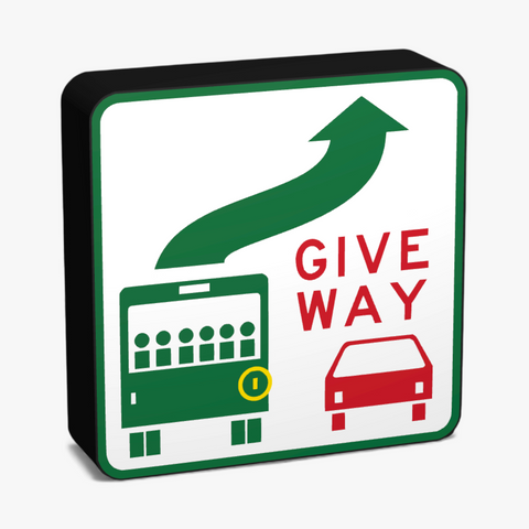 Give Way to Buses Lampe