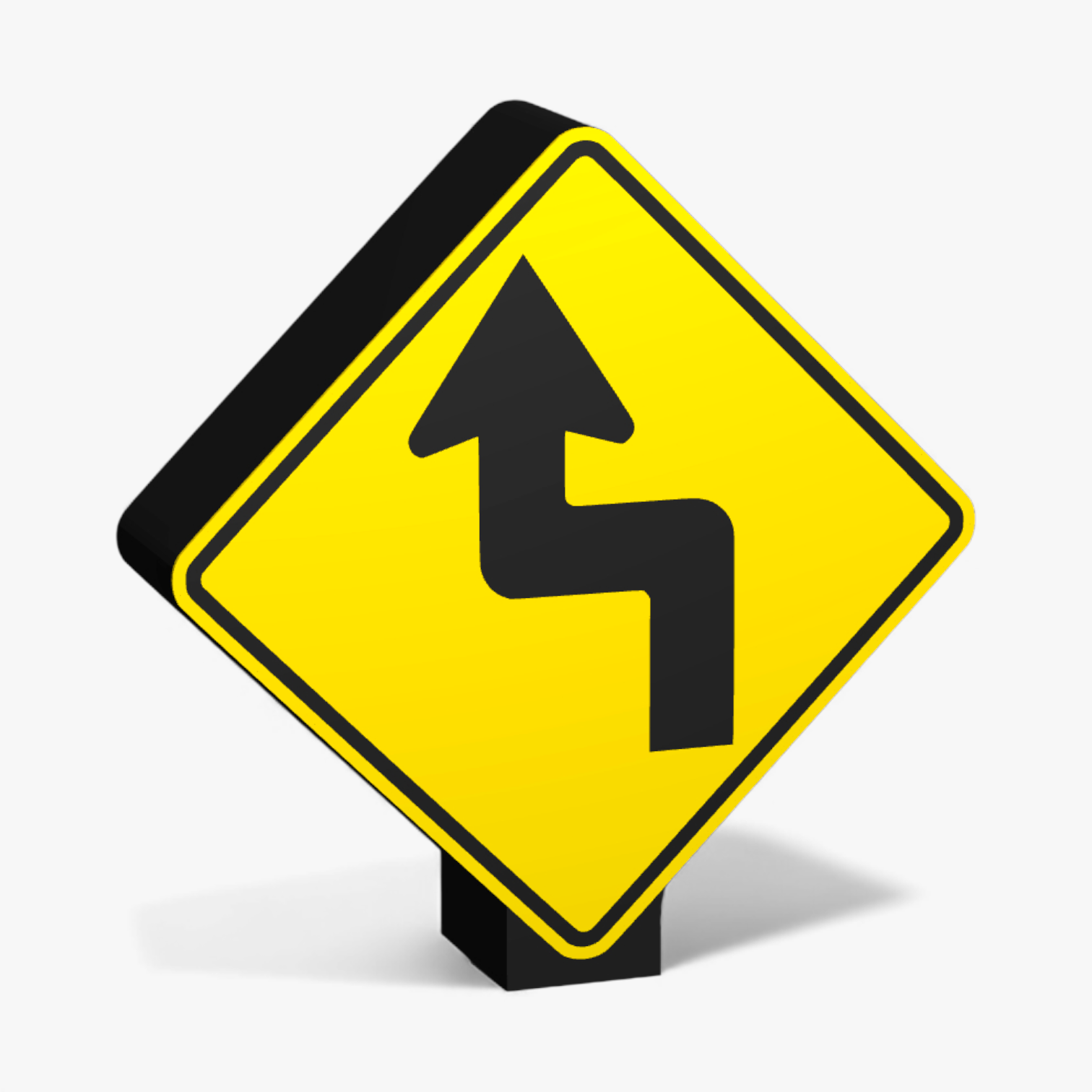 Double sharp curve first to left Lampe