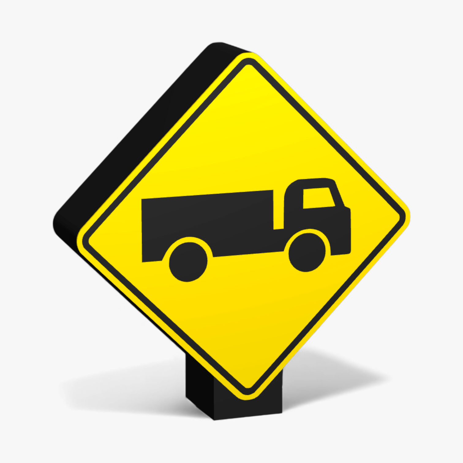 Trucks Crossing or Entering Lampe