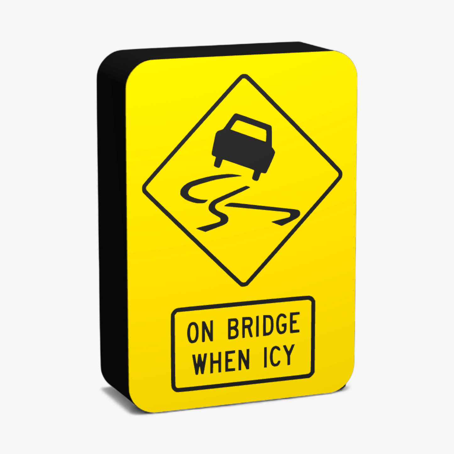 Slippery Road on Bridge When Icy Lampe