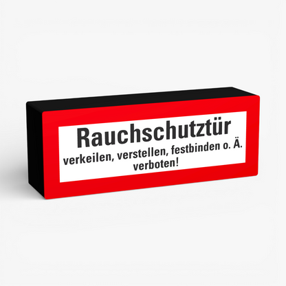 Rauchschutztür verkeilen; festsellen Lampe