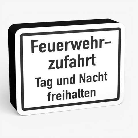 Feuerwehrzufahrt Tag und Nacht freihalten Lampe