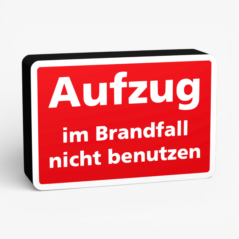 Im Brandfall nicht benutzen Lampe