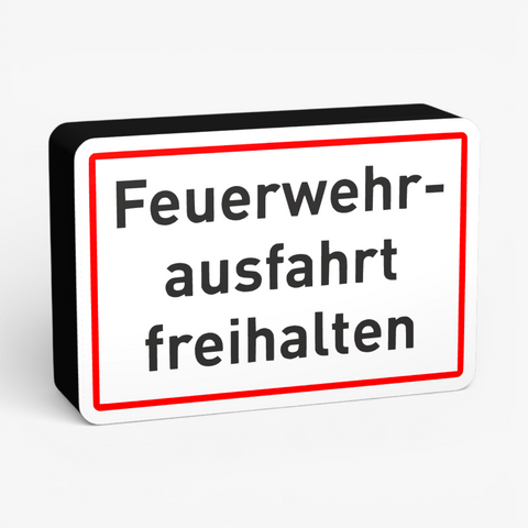 Feuerwehrausfahrt freihalten Rot Lampe