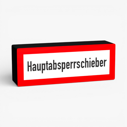 Hauptabsperrschieber Lampe