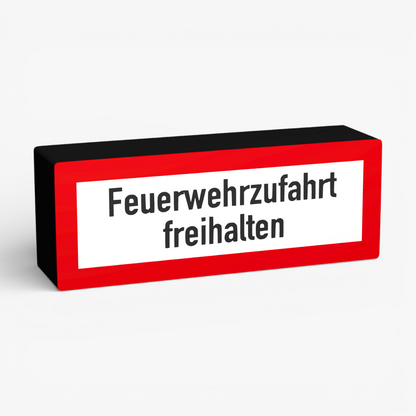Feuerwehrzufahrt freihalten Lampe