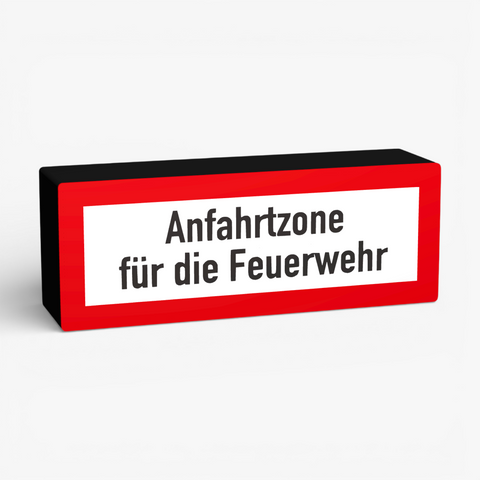 Anfahrtzone für die Feuerwehr Lampe