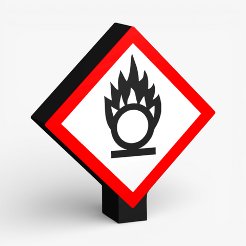 Flamme über einem Kreis Lampe