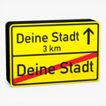 Personalisierbares Ortsausgangsschild