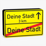 Personalisierbares Ortsausgangsschild