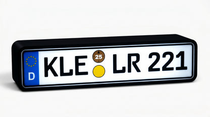 Dein Auto Kennzeichen als Lampe