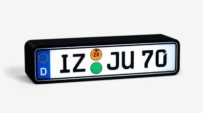 Dein Auto Kennzeichen als Lampe