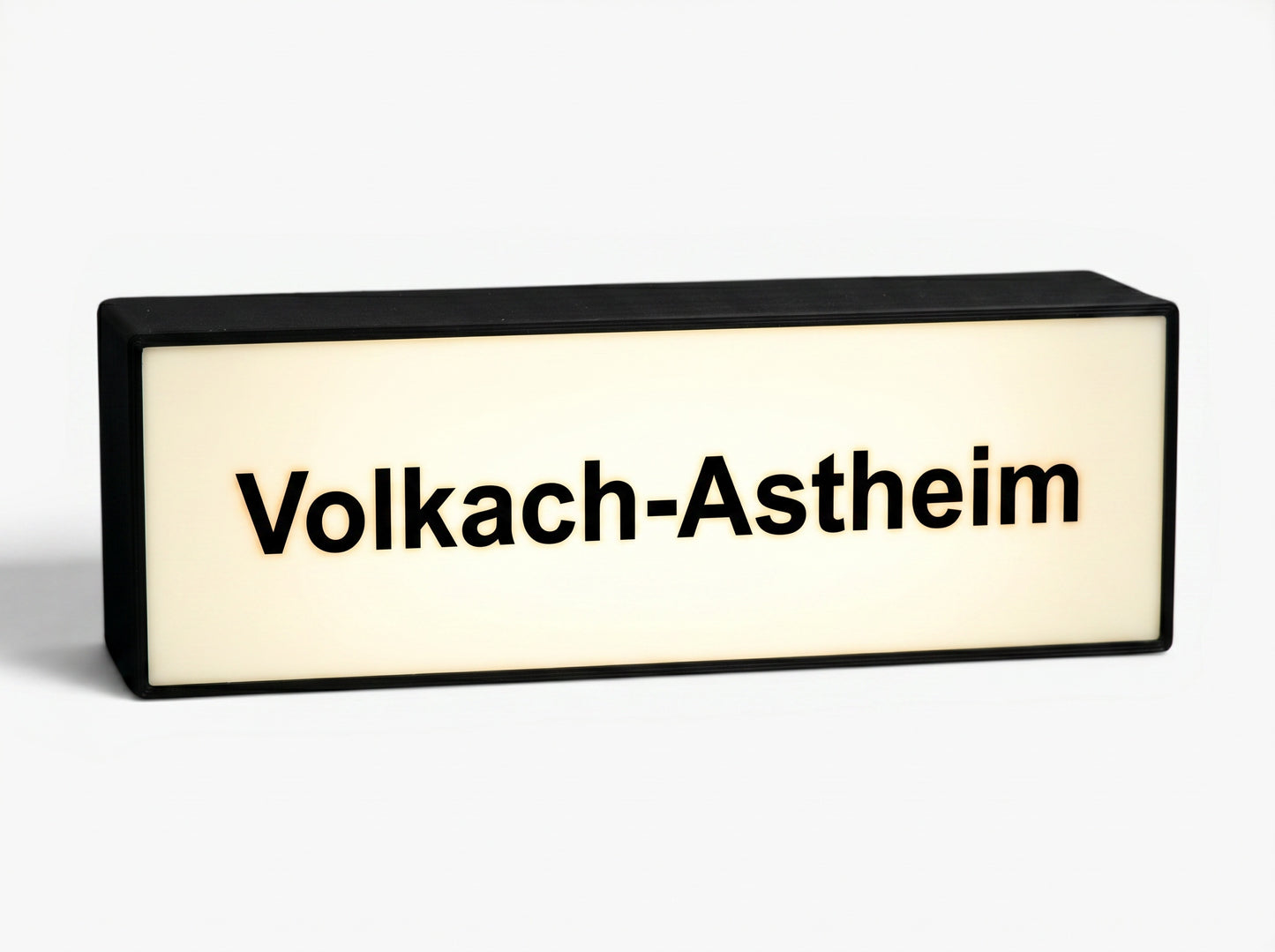 Dein Bahnhofsschild als Lampe
