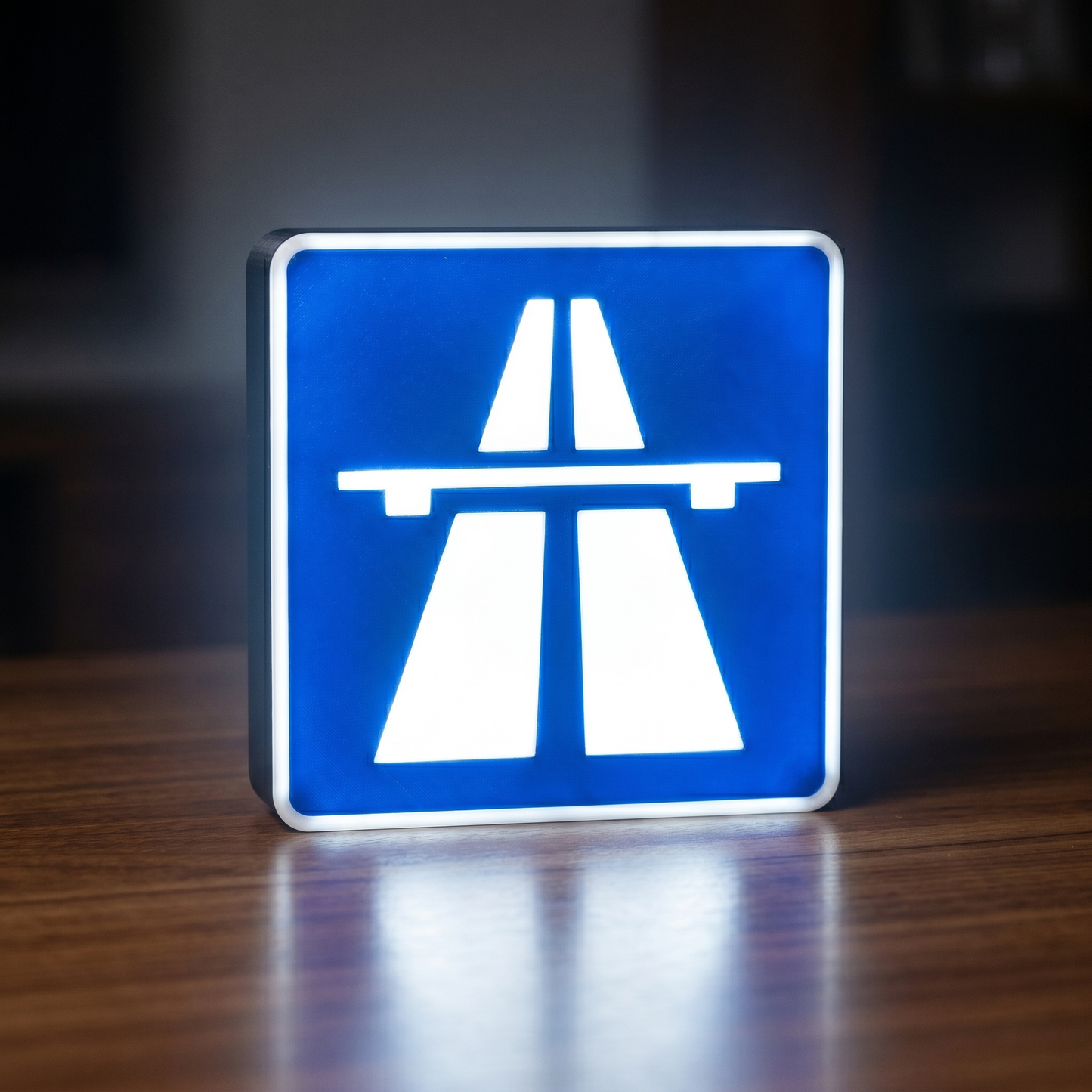 Autobahn Verkehrsschild Lampe