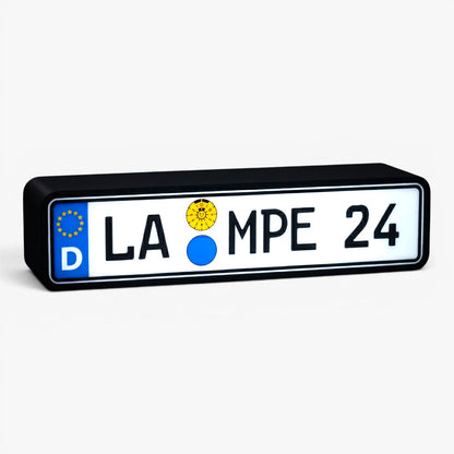 Personalisierbares Auto Kennzeichen Lampe