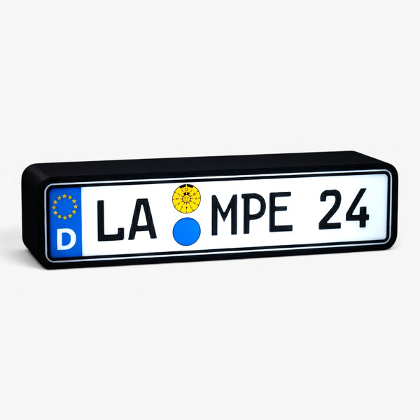 Personalisierbares Auto Kennzeichen Lampe
